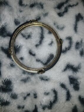 Gold and Black Women’s Bangle Bracelet - Elegant Accent